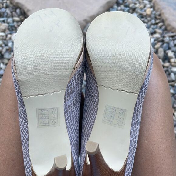 MODA Spana Cork Open Toe Heels. Taupe Size 7.5 - Picture 5 of 7